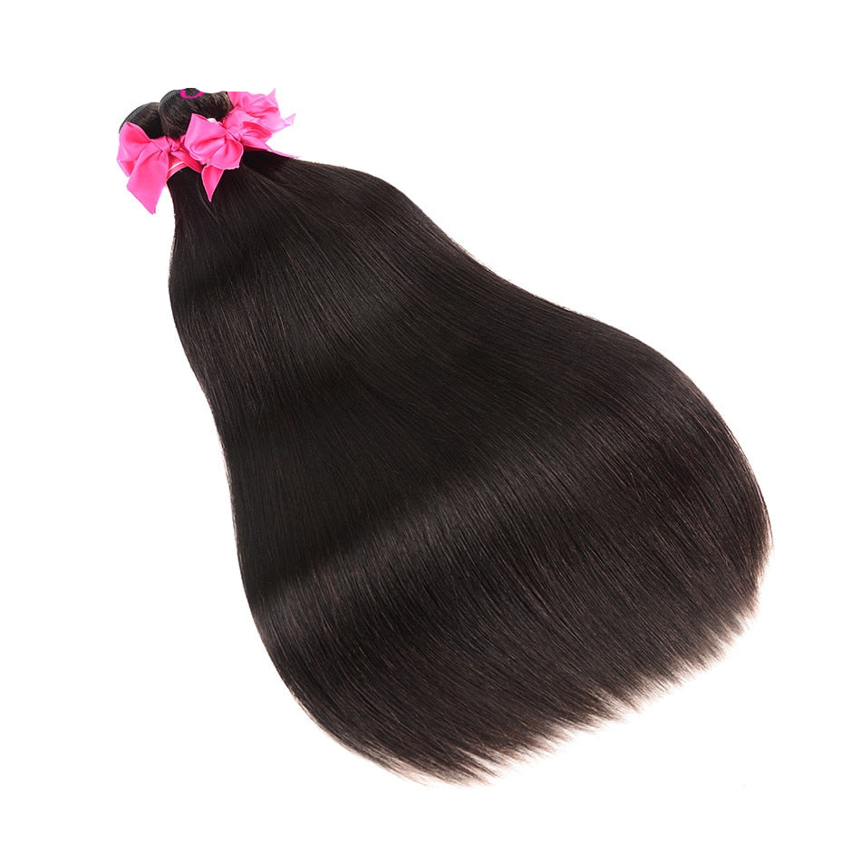 Women's Brazilian Straight Hair Bundle with Closure